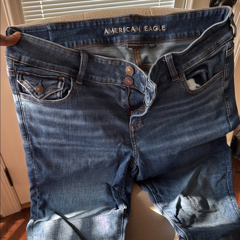 American Eagle Outfitters Super low rise jagging Blue Jeans